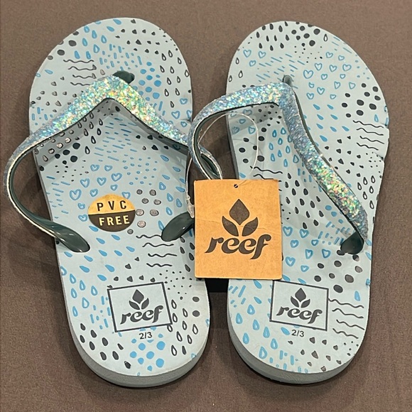 Reef Other - NWT Reef Kids Stargazer Prints Sandals Aqua Mermaids Toddler 2/3 (US 12/13)